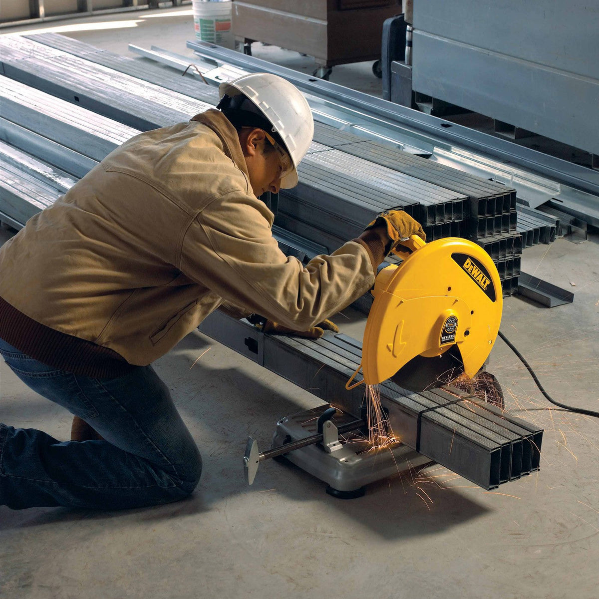 DeWalt D28715 14" Heavy-Duty Chop Saw with Quick-Change Keyless Blade Change System