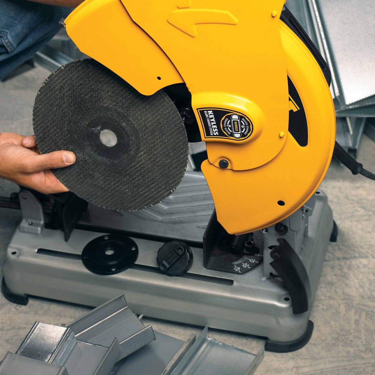 DeWalt D28715 14" Heavy-Duty Chop Saw with Quick-Change Keyless Blade Change System