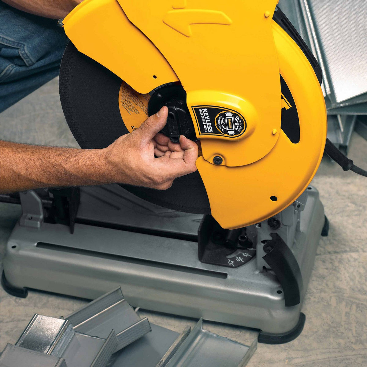 DeWalt D28715 14" Heavy-Duty Chop Saw with Quick-Change Keyless Blade Change System