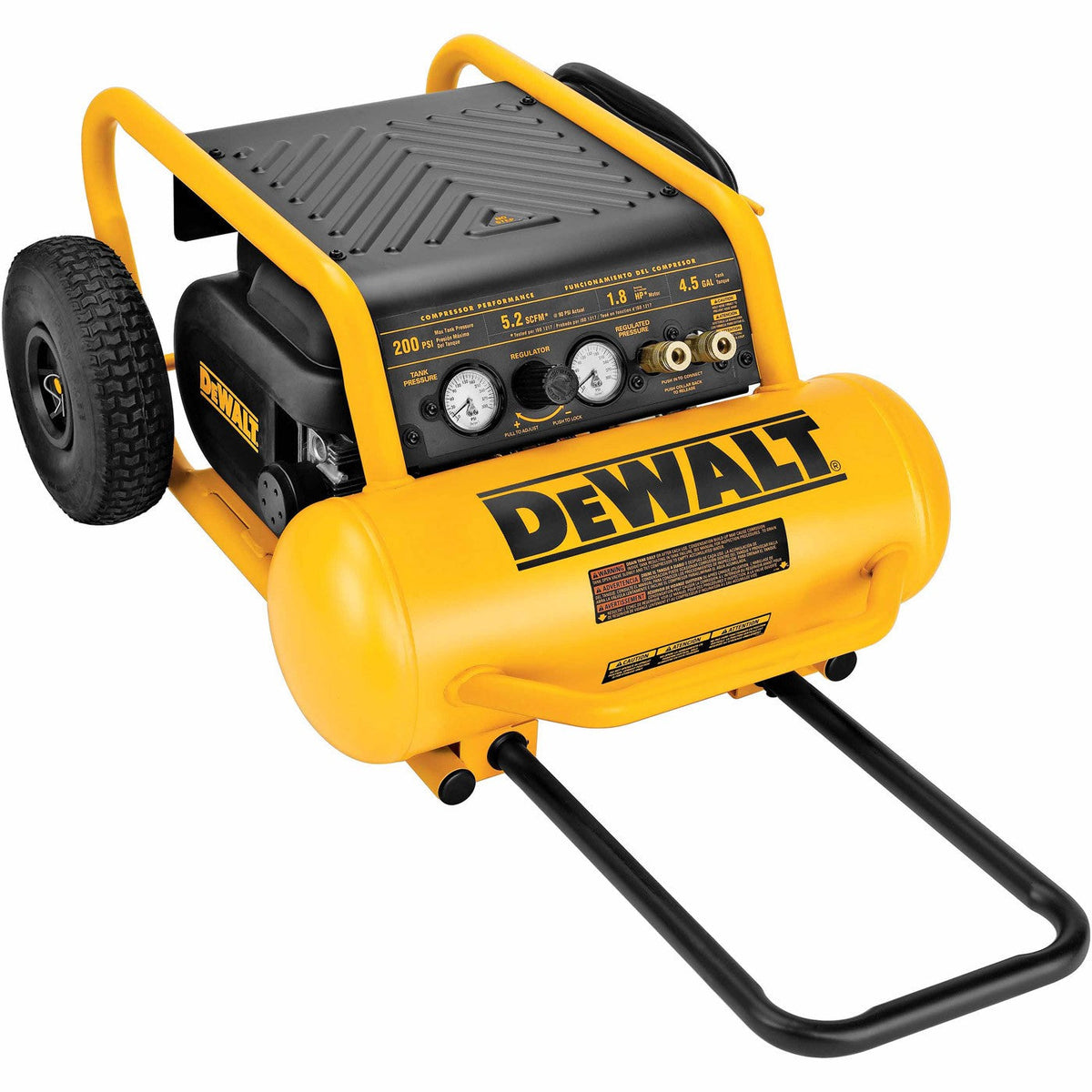 DeWalt D55146 1.6 HP Continuous, 225 PSI, 4.5 Gallon Compressor
