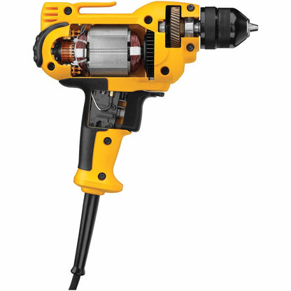 DeWalt DWD115K Heavy-Duty 3/8" VSR Mid-handle Drill Kit with Keyless Chuck