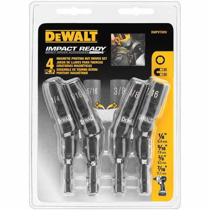 DeWalt DWPVTDRV 4 Piece Impact Ready Pivoting Nutsetter