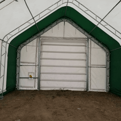 W 20FT x L 33FT x H 16FT Double Truss Storage Shelter
