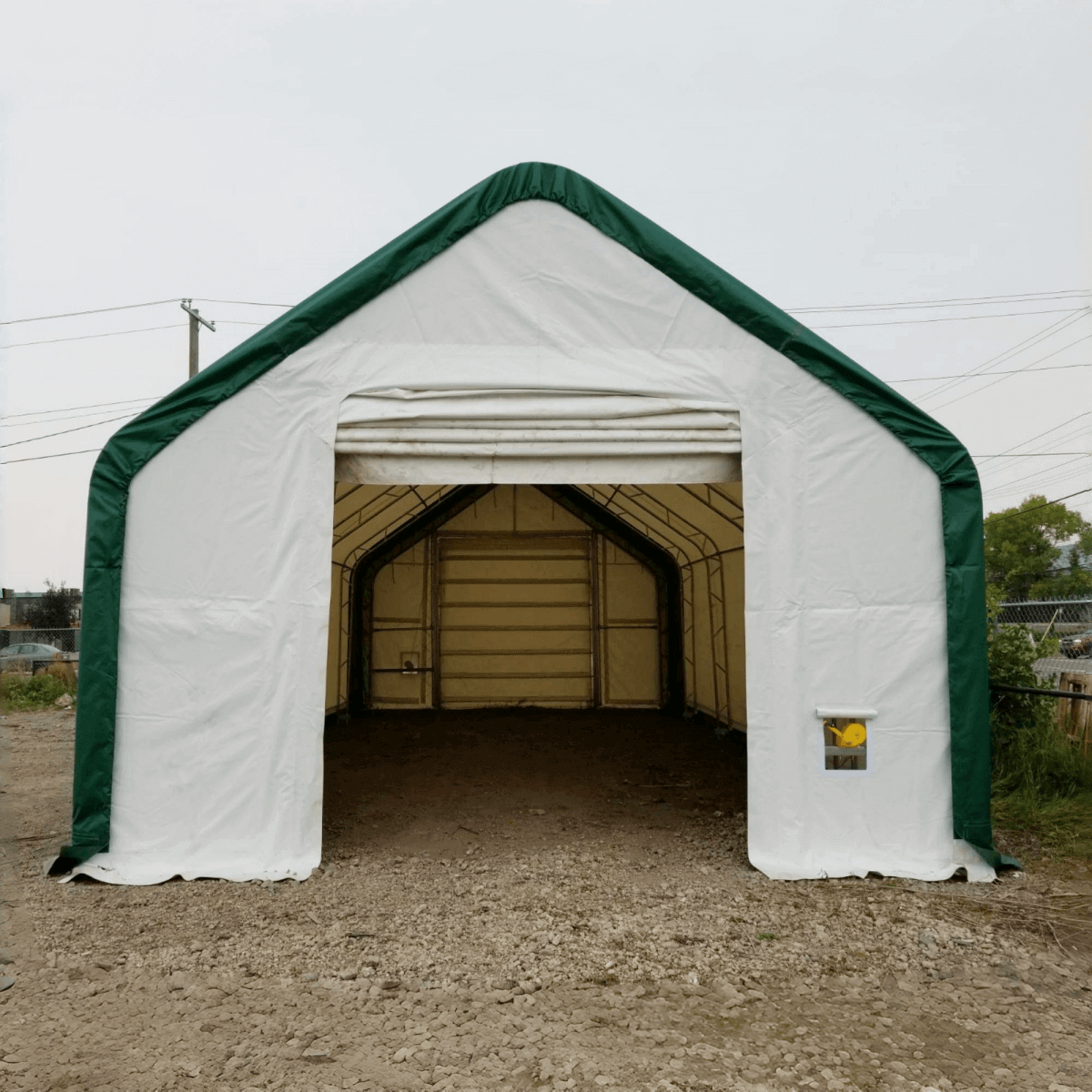 W 20FT x L 40FT x H 16FT Double Truss Storage Shelter