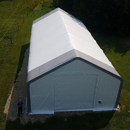 W 30FT x L 60FT x H 20FT Double Truss Storage Shelter