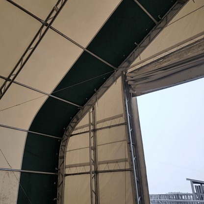 W 40FT x L 80FT x H 23FT Double Truss Storage Shelter