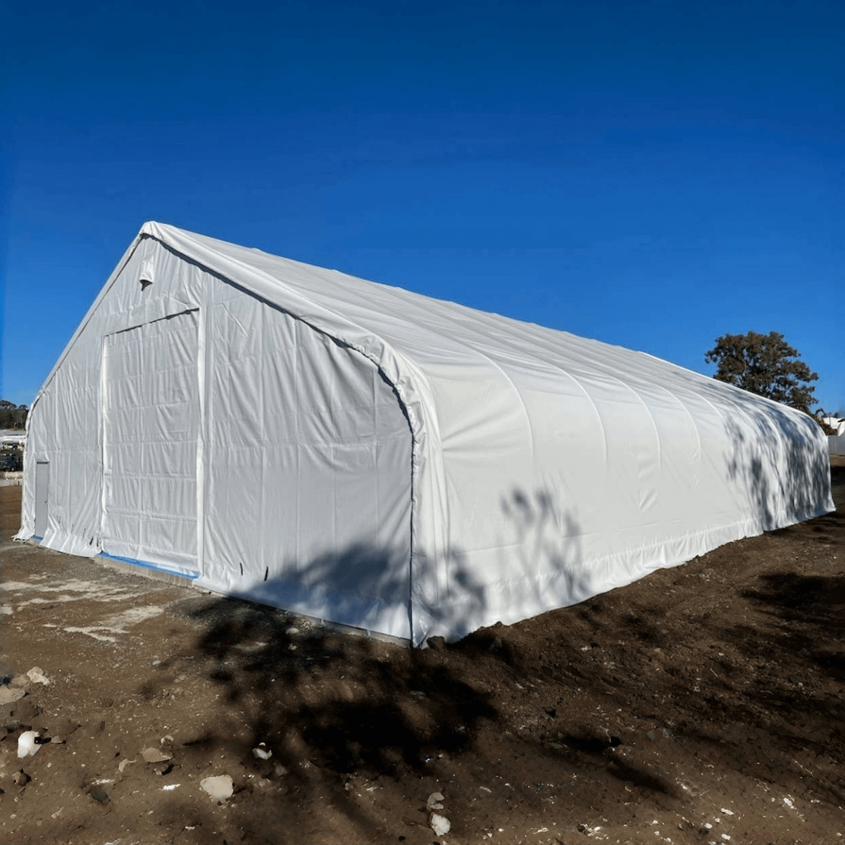 W 50FT x L 100FT x H 23FT Double Truss Storage Shelter