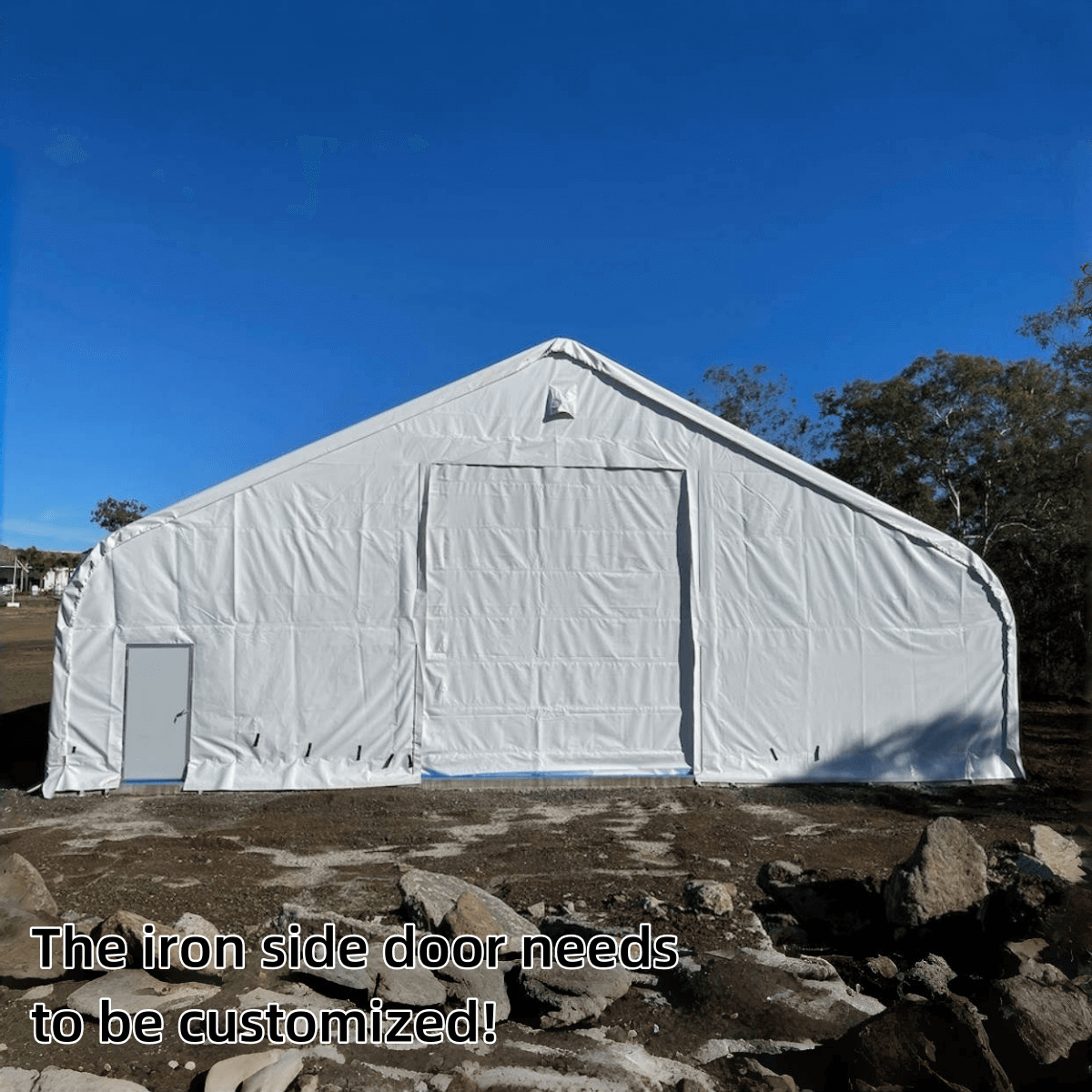 W 50FT x L 100FT x H 23FT Double Truss Storage Shelter