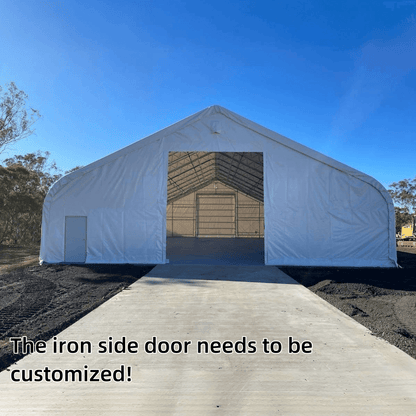 W 50FT x L 100FT x H 23FT Double Truss Storage Shelter