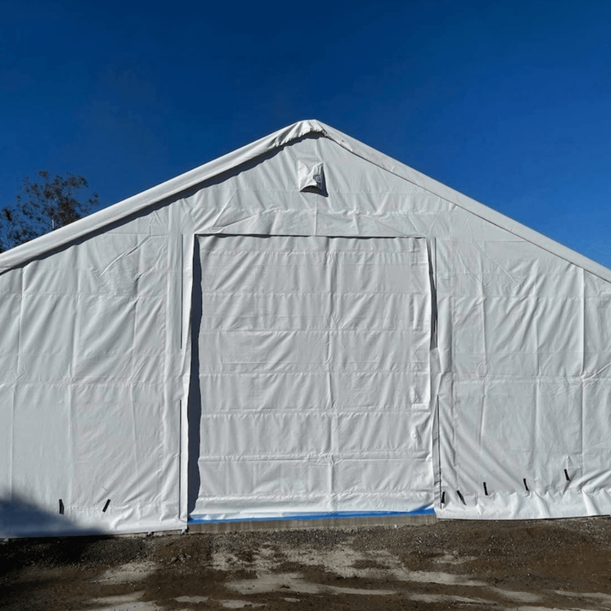 W 50FT x L 80FT x H 23FT Double Truss Storage Shelter