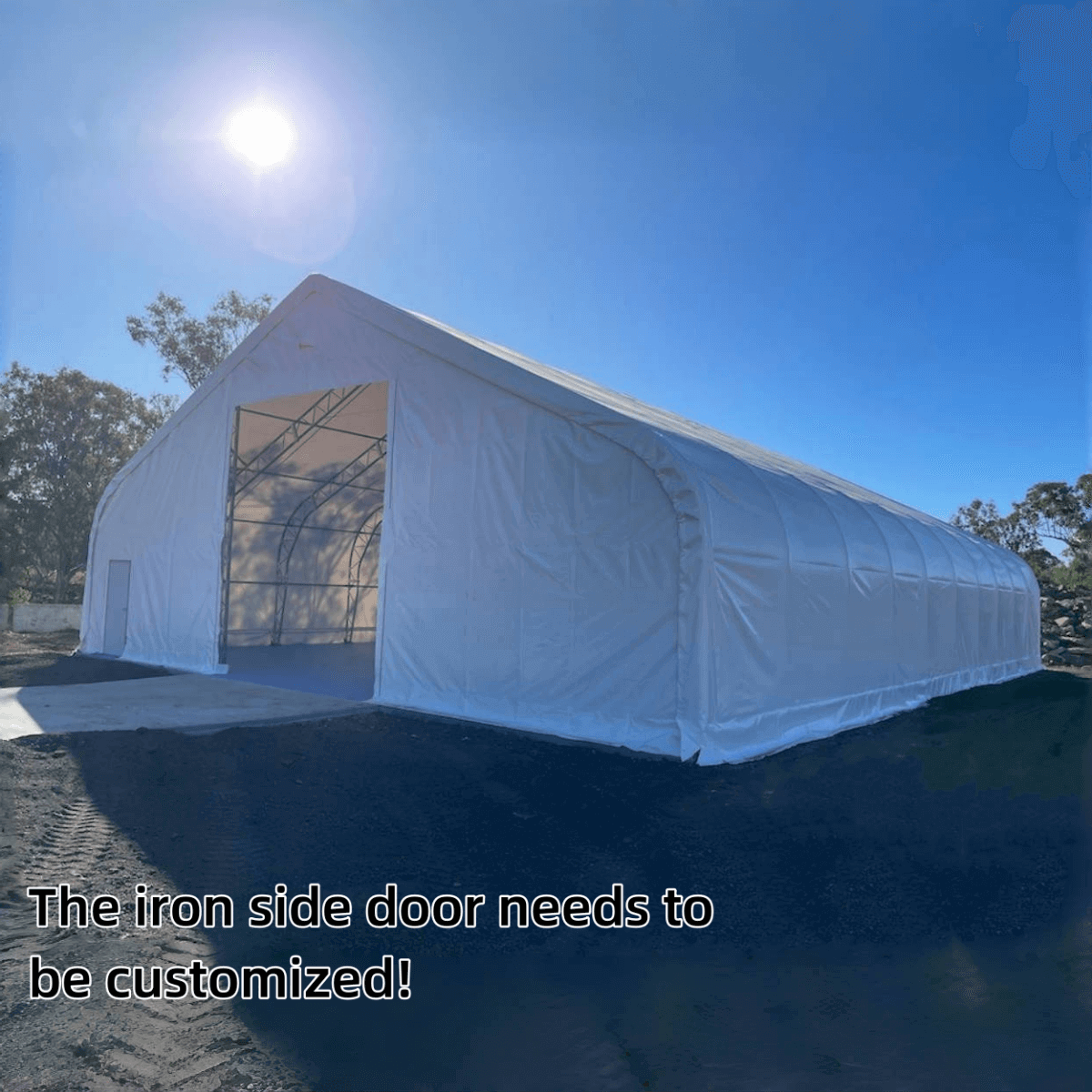 W 50FT x L 80FT x H 23FT Double Truss Storage Shelter