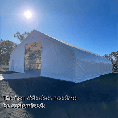 W 50FT x L 80FT x H 23FT Double Truss Storage Shelter