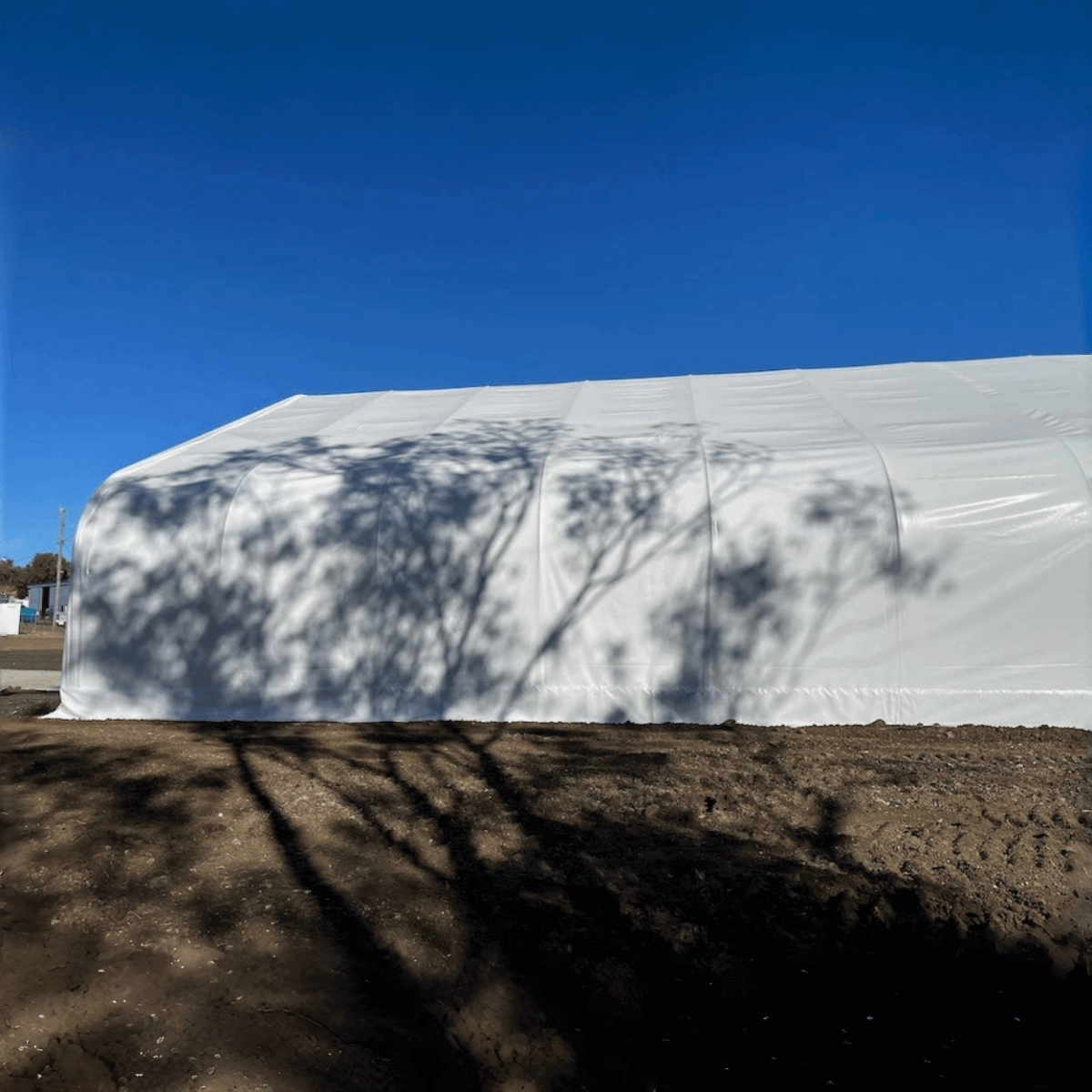 W 70FT x L 120FT x H 28FT Double Truss Storage Shelter