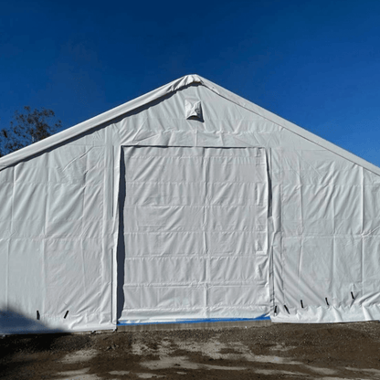 W 70FT x L 120FT x H 28FT Double Truss Storage Shelter