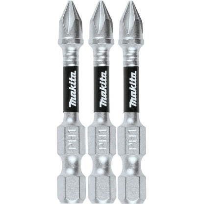 Makita E-00767 Impact XPS #1 Phillips 2" Power Bit, 3 Pack