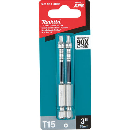 Makita E-01208 Impact XPS T15 Torx 3" Power Bit, 2 Pack