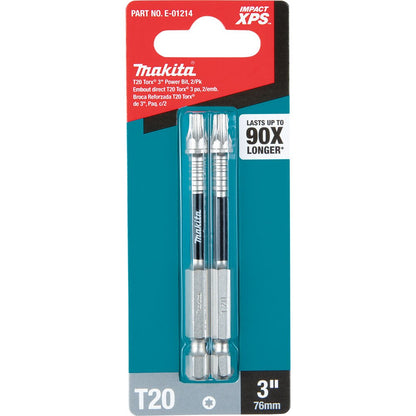Makita E-01214 Impact XPS T20 Torx 3" Power Bit, 2 Pack
