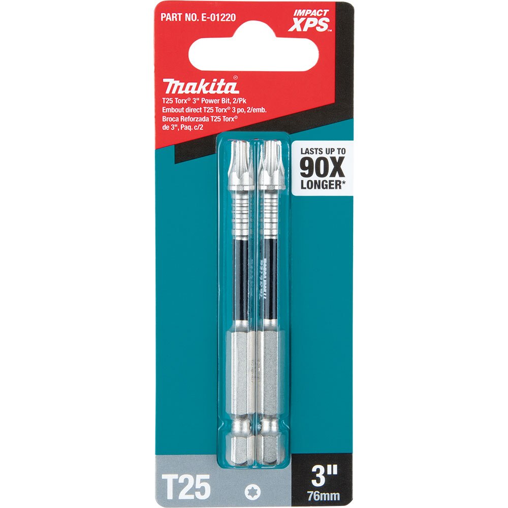 Makita E-01220 Impact XPS T25 Torx 3" Power Bit, 2 Pack