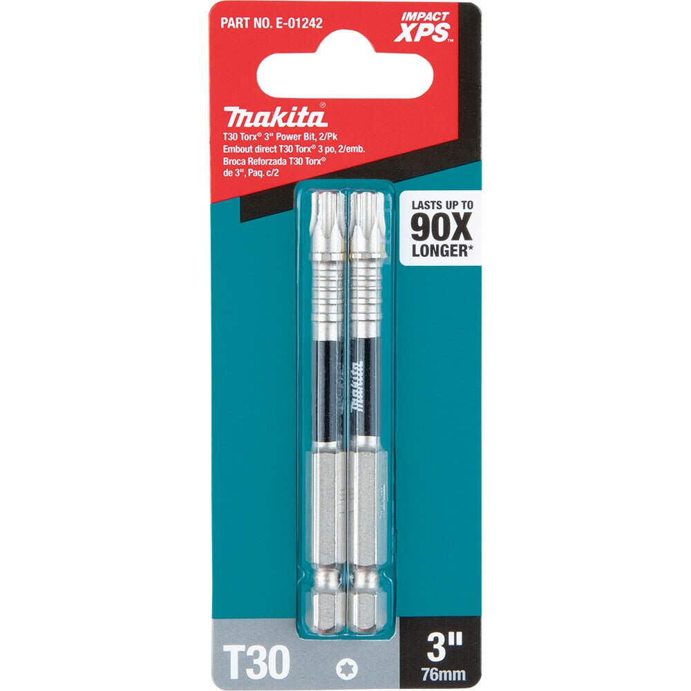 Makita E-01242 Impact XPS T30 Torx 3" Power Bit, 2 Pack