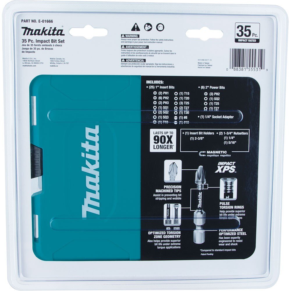 Makita E-01666 Impact XPS 35-Piece Impact Bit Set