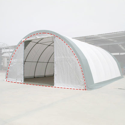 Front/Rear Panel with Roll-up Door for W 30FT x L 85FT x H 15FT Storage Shelter