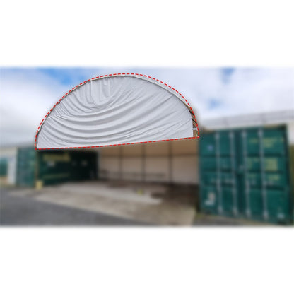 Half Panel with Frame for Container Shelter 40FT x 40FT x 15FT, 22oz PVC