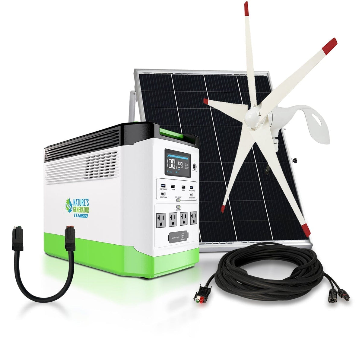Nature's Generator Lithium 1800 Solar and Wind Generator