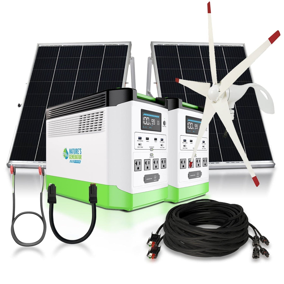 Nature's Generator Lithium 1800 Solar and Wind Generator