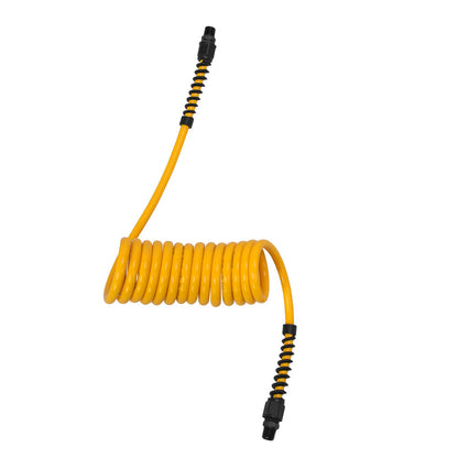 DXCM012-0228 1/4" x 10' Polyurethane Recoil She with 1/4" Fittings and Bend Restrictors