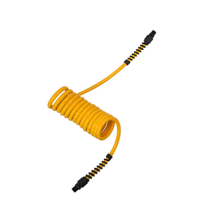DXCM012-0228 1/4" x 10' Polyurethane Recoil She with 1/4" Fittings and Bend Restrictors
