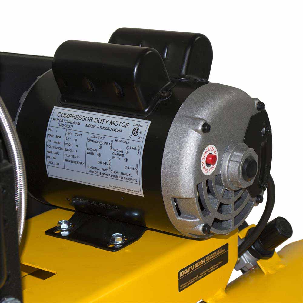 DeWalt DXCMTA1980854 8 Gal. 155 PSI 1.9 HP Electric Dual Voltage Wheelbarrow Air Compressor