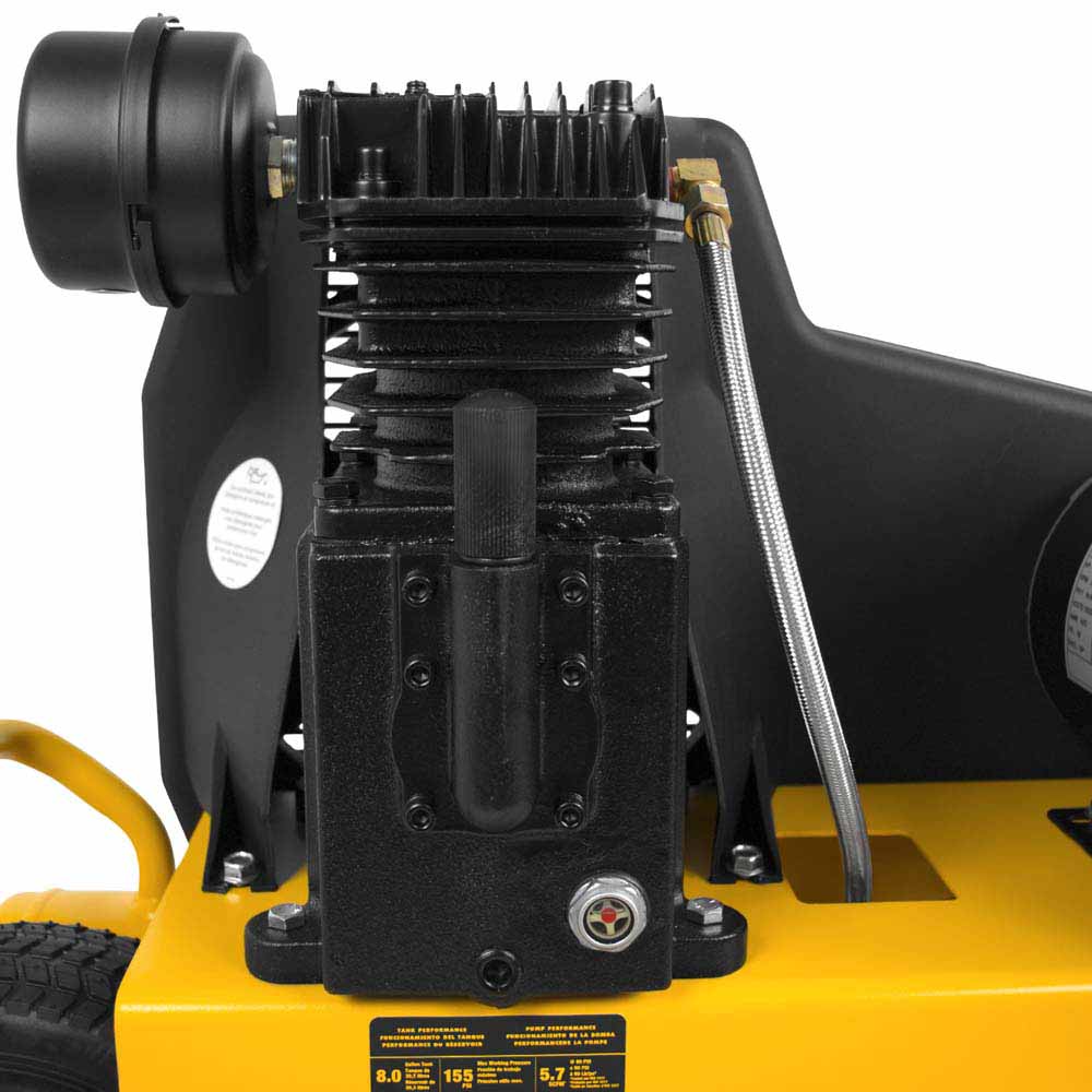 DeWalt DXCMTA1980854 8 Gal. 155 PSI 1.9 HP Electric Dual Voltage Wheelbarrow Air Compressor
