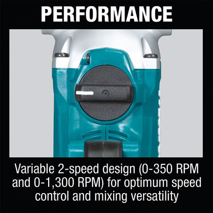 Makita XTU02T 18V LXT 1/2" Mixer Kit, bag (5.0Ah)