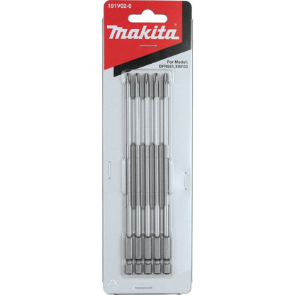 Makita 191V02-0 #2 Phillips Power Bit, 6-1/8", 5/pk