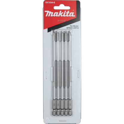 Makita 191V04-6 #2 Square Power Bit, 6-1/8", 5/pk