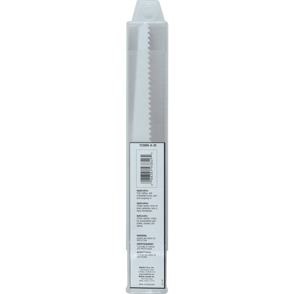 Makita 723055-A-25 9" 6 TPI Wood Cutting Reciprocating Saw Blade, 25 Pack