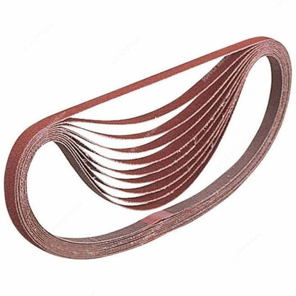 Makita A-34584 1/2" x 21" Aluminum Oxide Abrasive Belt 80 Grit for Tight-Space Material Removal (10 Pack)
