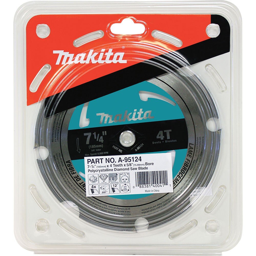 Makita A-95124 7-1/4" 4T PCD Circular Saw Blade, Fiber Cement