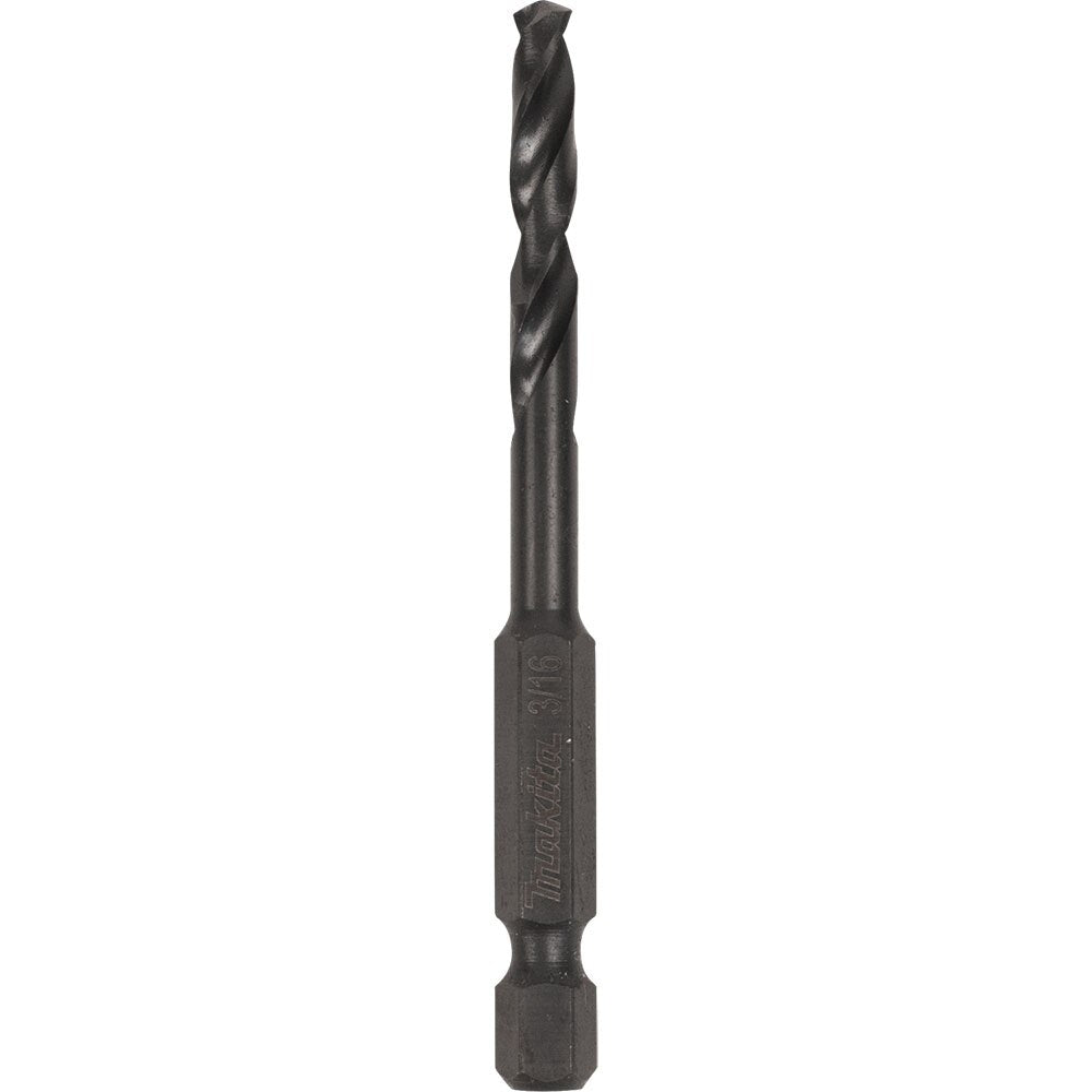 Makita A-97782 3/16" Black Oxide Drill Bit, 1/4" Hex Shank