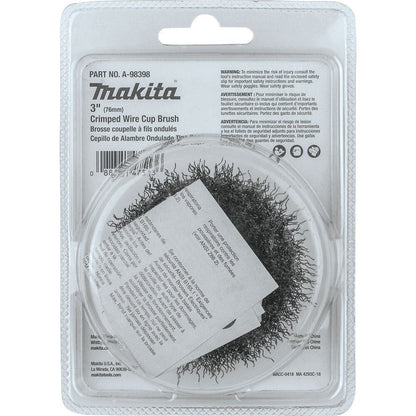 Makita A-98398 3" Crimped Wire Cup Brush, 5/8"-11