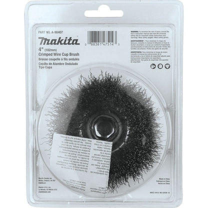 Makita A-98407 4" Crimped Wire Cup Brush, 5/8"-11