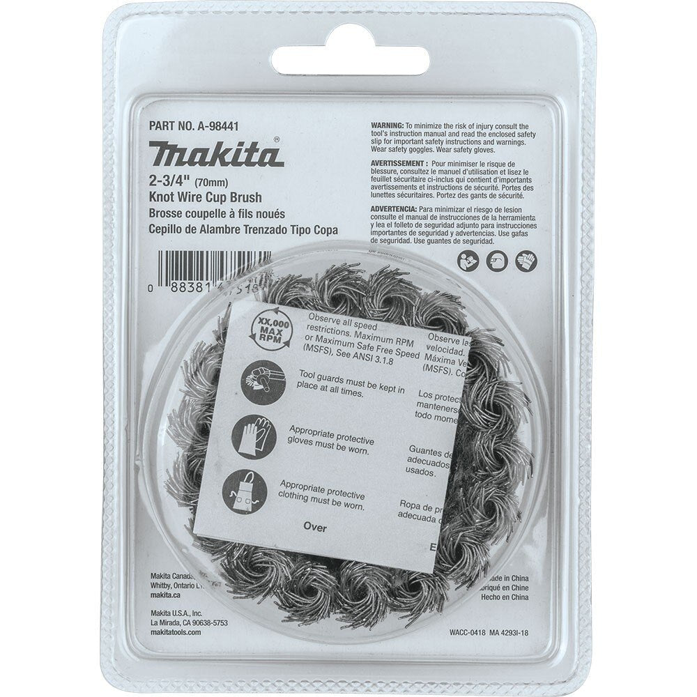 Makita A-98441 2-3/4" Knot Wire Cup Brush, M10 x 1.25