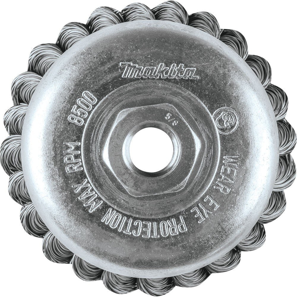 Makita A-98463 4" Knot Wire Cup Brush, 5/8"-11