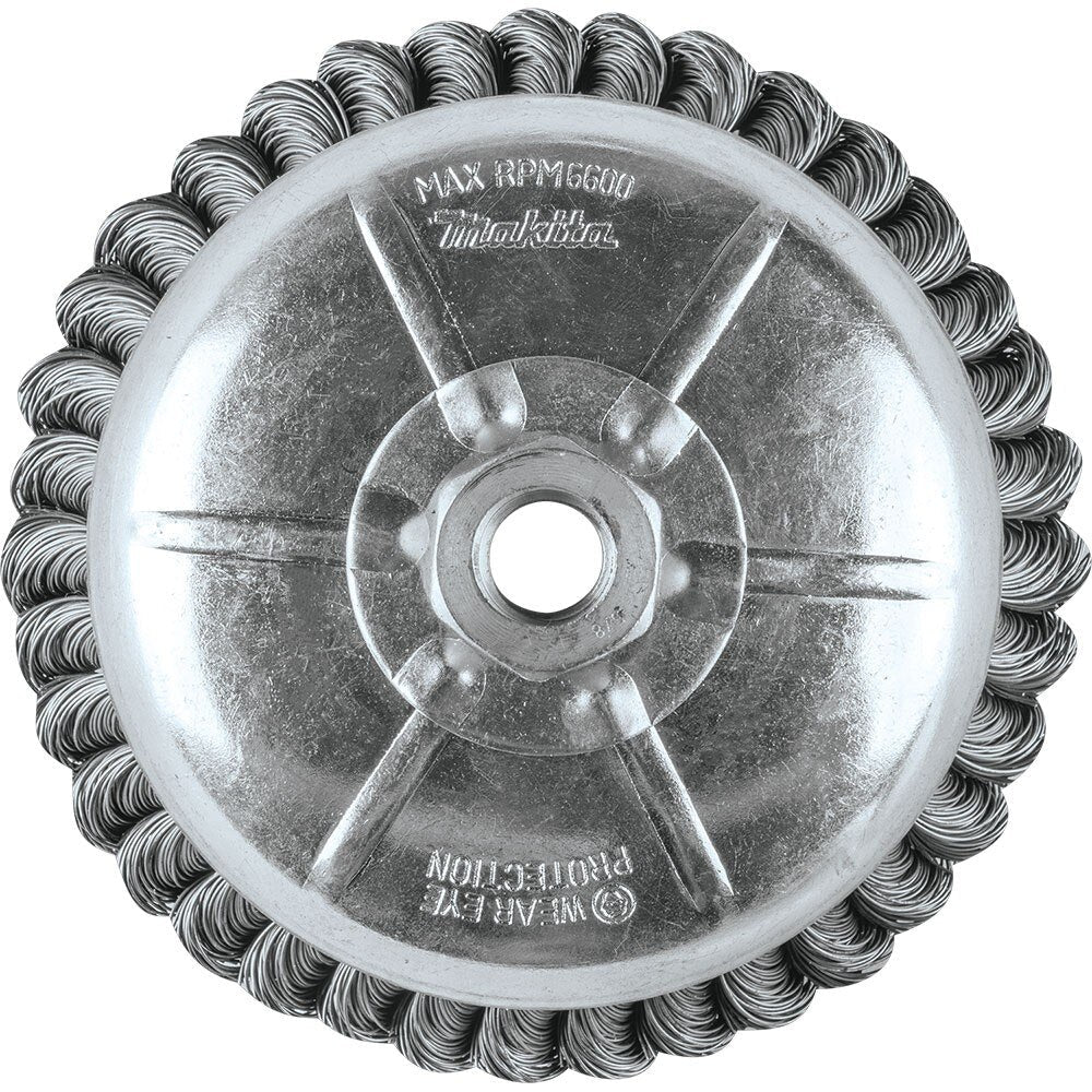 Makita A-98479 6" Knot Wire Cup Brush, 5/8"-11