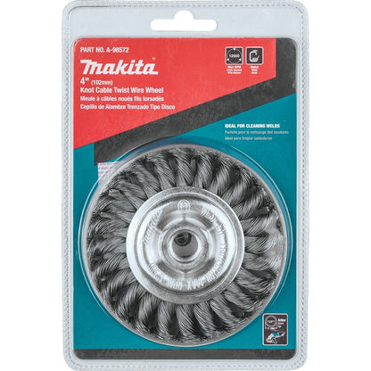 Makita A-98572 4" Knot Cable Twist Wire Wheel, 5/8"-11