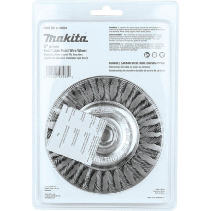 Makita A-98594 5" Knot Cable Twist Wire Wheel, 5/8"-11