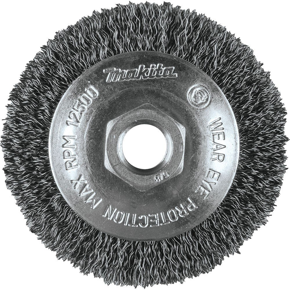 Makita A-98647 3-3/8" Crimped Wire Bevel Brush, 5/8"-11