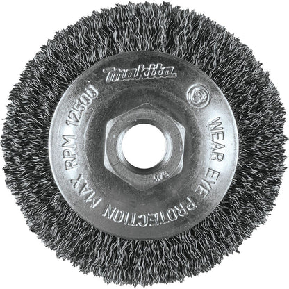 Makita A-98647 3-3/8" Crimped Wire Bevel Brush, 5/8"-11