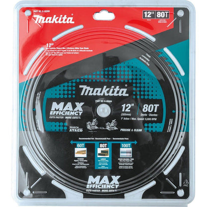 Makita B-66999 12" 80T Carbide-Tipped Max Efficiency Miter Saw Blade