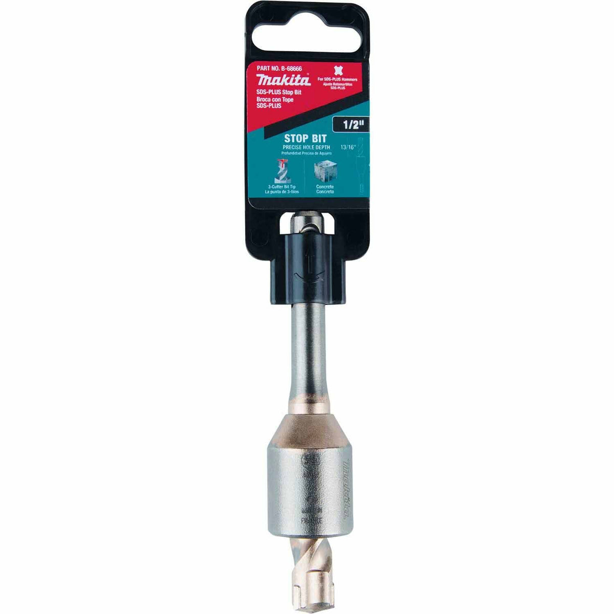 Makita B-68666 1/2" x 13/16" x 4" SDS-PLUS Stop Bit, 3-Cutter